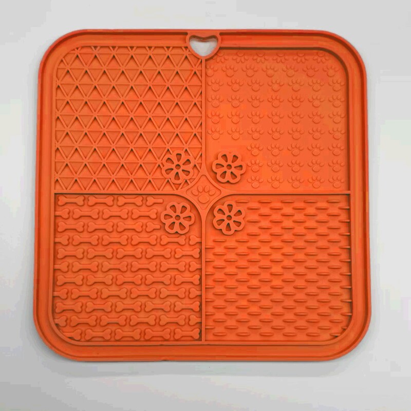 人気のペットなめるマットシリコンペットスローフード食器トレイ吸盤犬なめるマットスローフードシリコン窒息防止マット|undefined