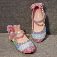 女童皮鞋2025新款时尚单鞋走秀小主持表演出儿童公主皮鞋牛津软底