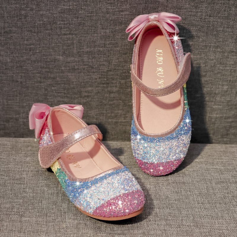 女童皮鞋2025新款时尚单鞋走秀小主持表演出儿童公主皮鞋牛津软底