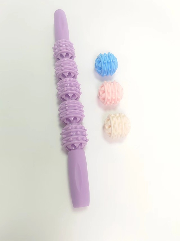 フィットネスのマッサージ棒のローラーの子供の成人の足の筋肉はやせている足の神器のヨガのローラーの狼の歯の棒を緩めます。|undefined