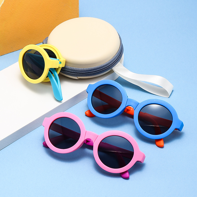 Gafas de Sol Plegables para Niños de Policarbonato con Protección UV400 para Protección Solar y Viajes