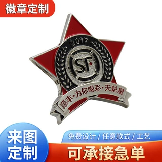 哇噢金属徽章烤漆珐琅企业荣誉奖章定 制校徽会徽胸牌胸针小勋章