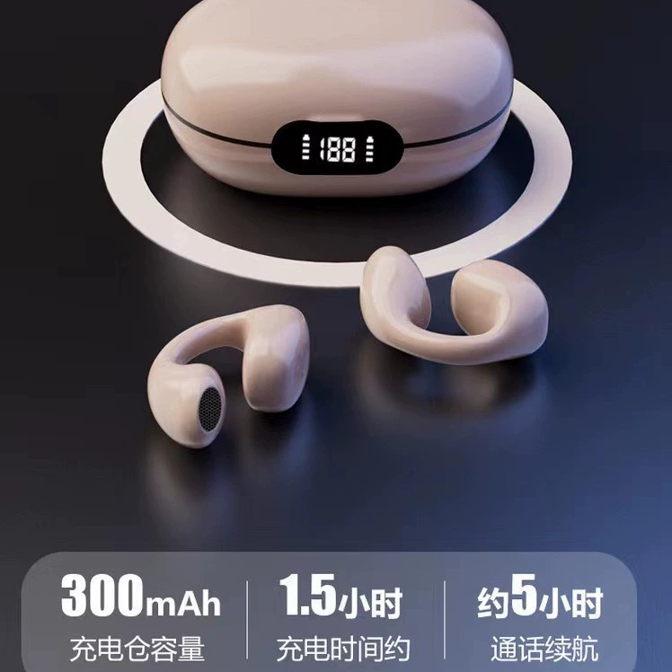 Беспроводные наушники, клипсы для ушей для мужчин и женщин, bluetooth, с LED-дисплеем