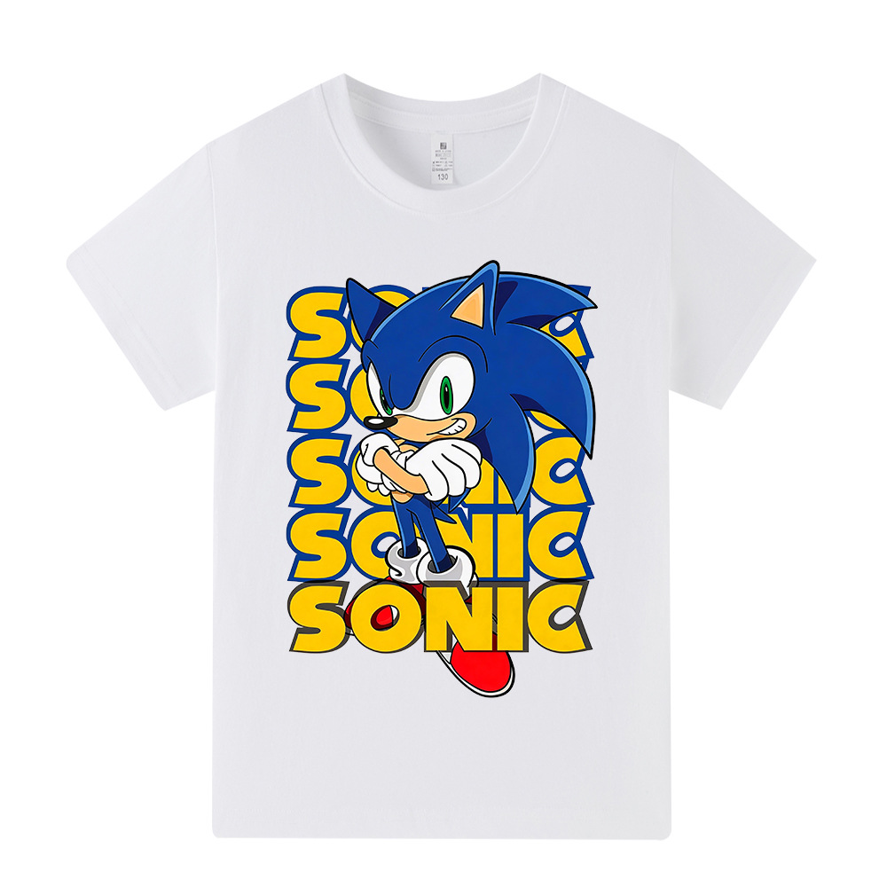 刺猬索尼克/SONIC印花儿童短袖T恤上衣A1347