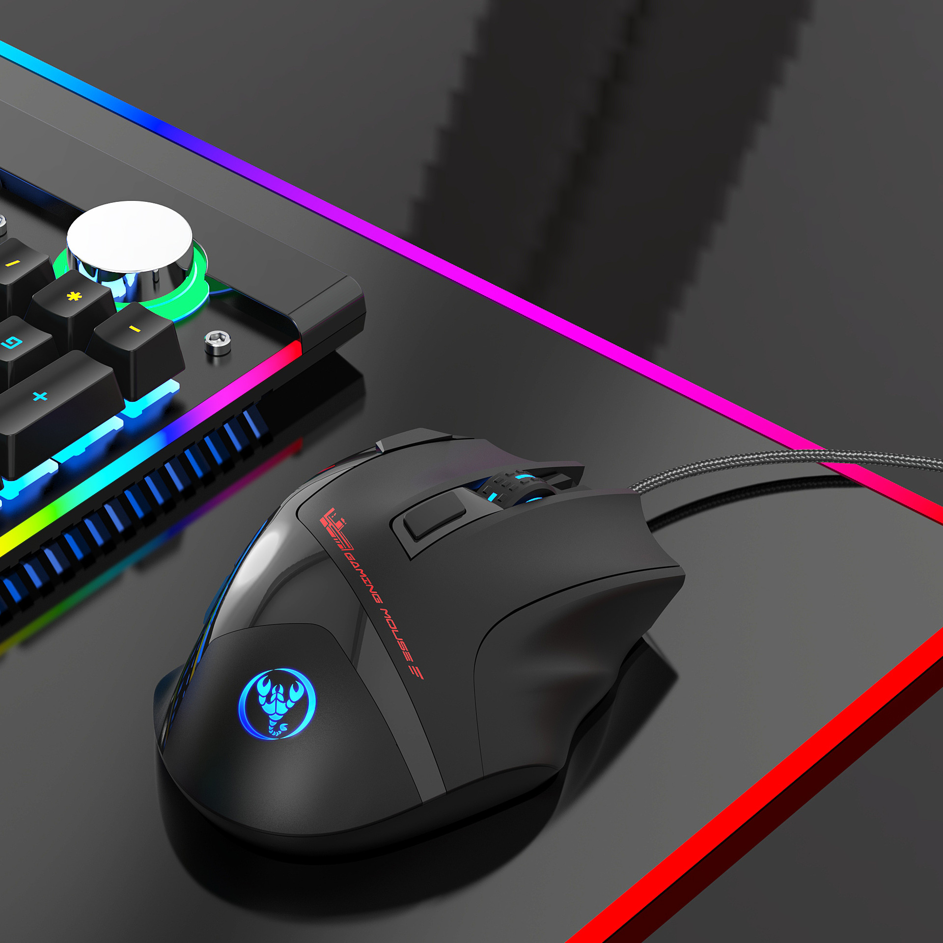 9D Macro Programming RGB Illumination 7200dpi Gaming Mouse_voghion.com