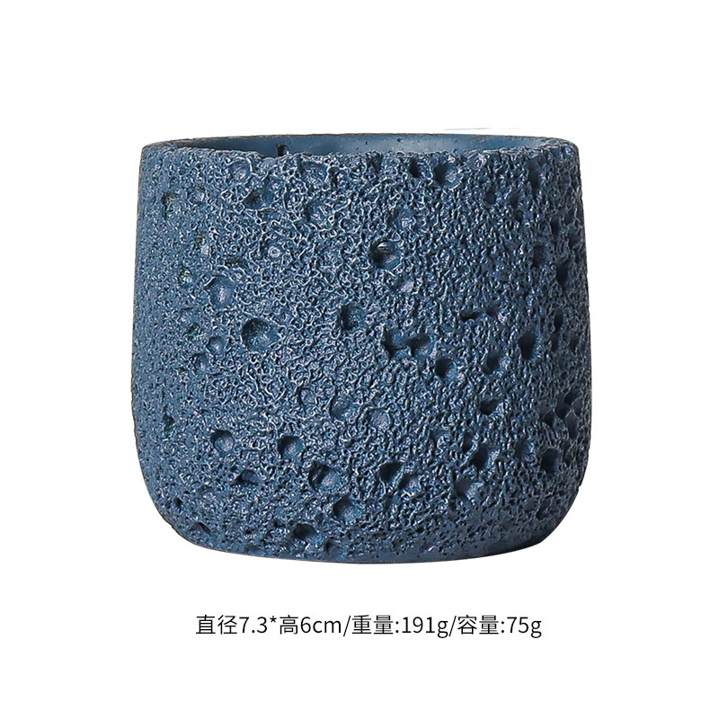 国境を越えたセメント宇宙の質感アロマキャンドルカップdiyキャンドルカップ空カップ拡香石無火雰囲気容器振り子|undefined