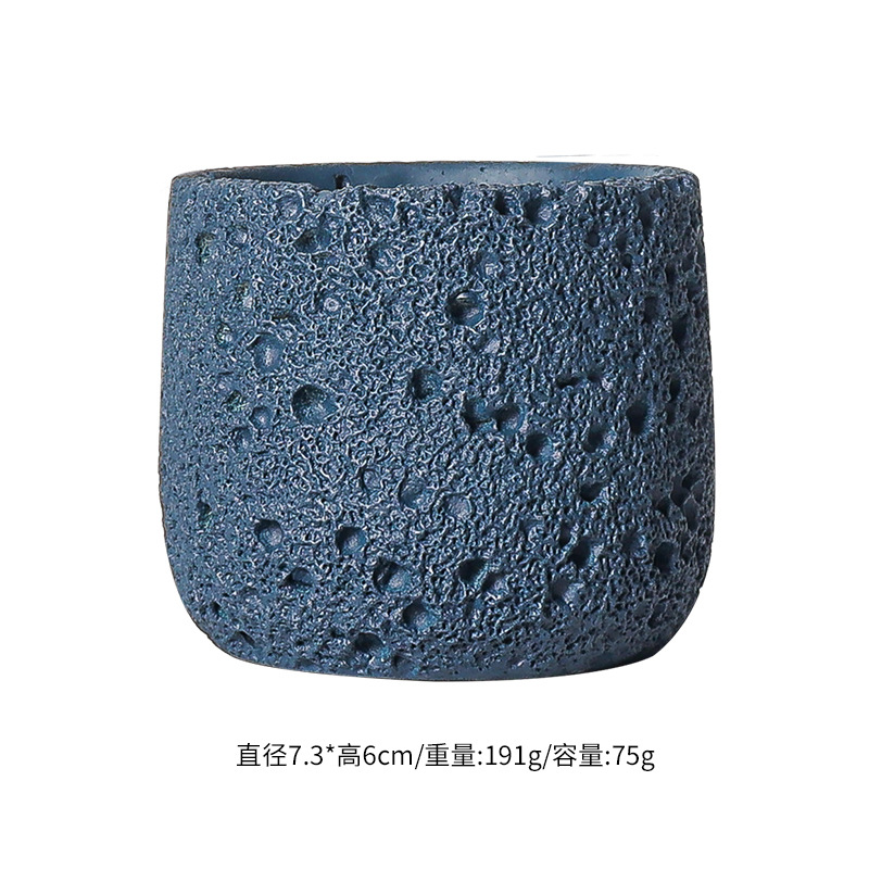 国境を越えたセメント宇宙の質感アロマキャンドルカップdiyキャンドルカップ空カップ拡香石無火雰囲気容器振り子