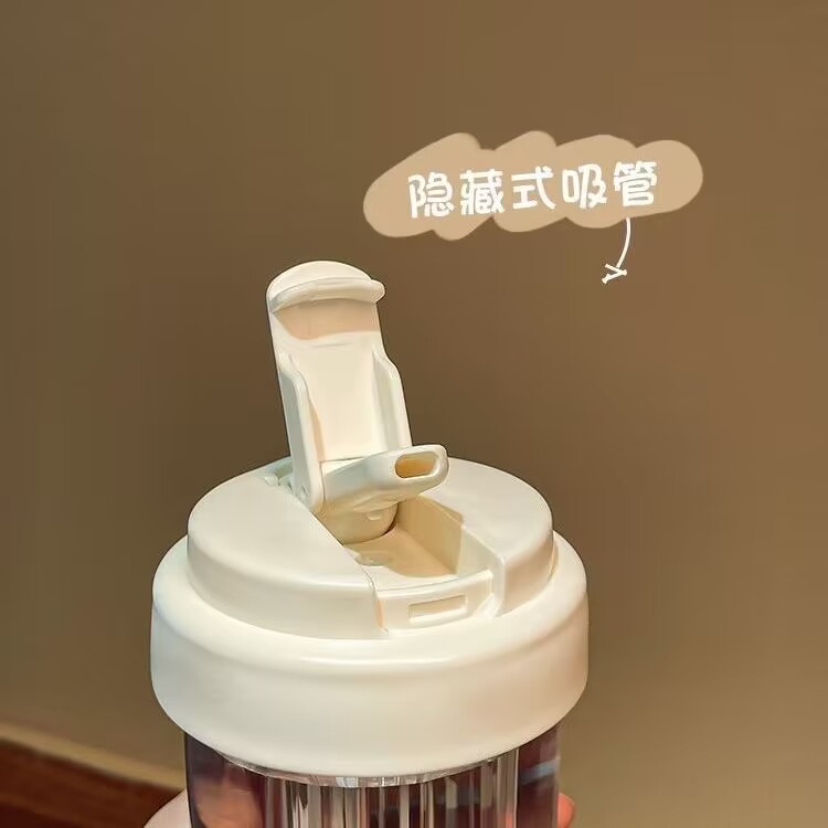 Taza de agua de entrenamiento militar de estudiantes de verano portátil de alto valor facial taza de paja ins resistente a altas temperaturas con barrera de té 2025 nueva taza