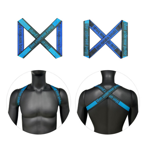 TEMU men's shoulder strap cross-border universal laser letter chest strap sexy sports shoulder strap men MP98