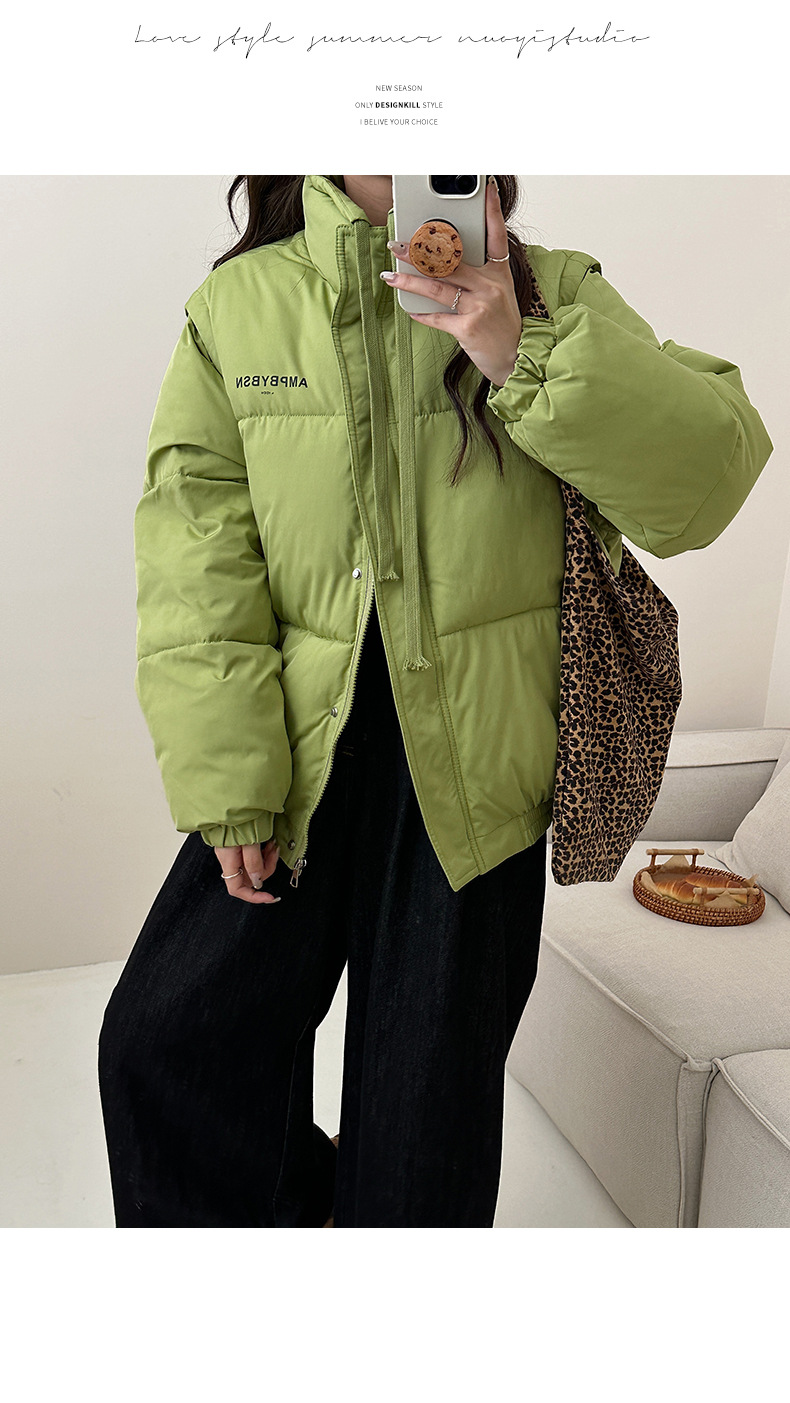 Abnehmbare Ärmel, Männer und Frauen, dickes Winterdesign, Unterhemdweste, für lässige Paare, Daunenjacke aus Baumwolle_voghion.com