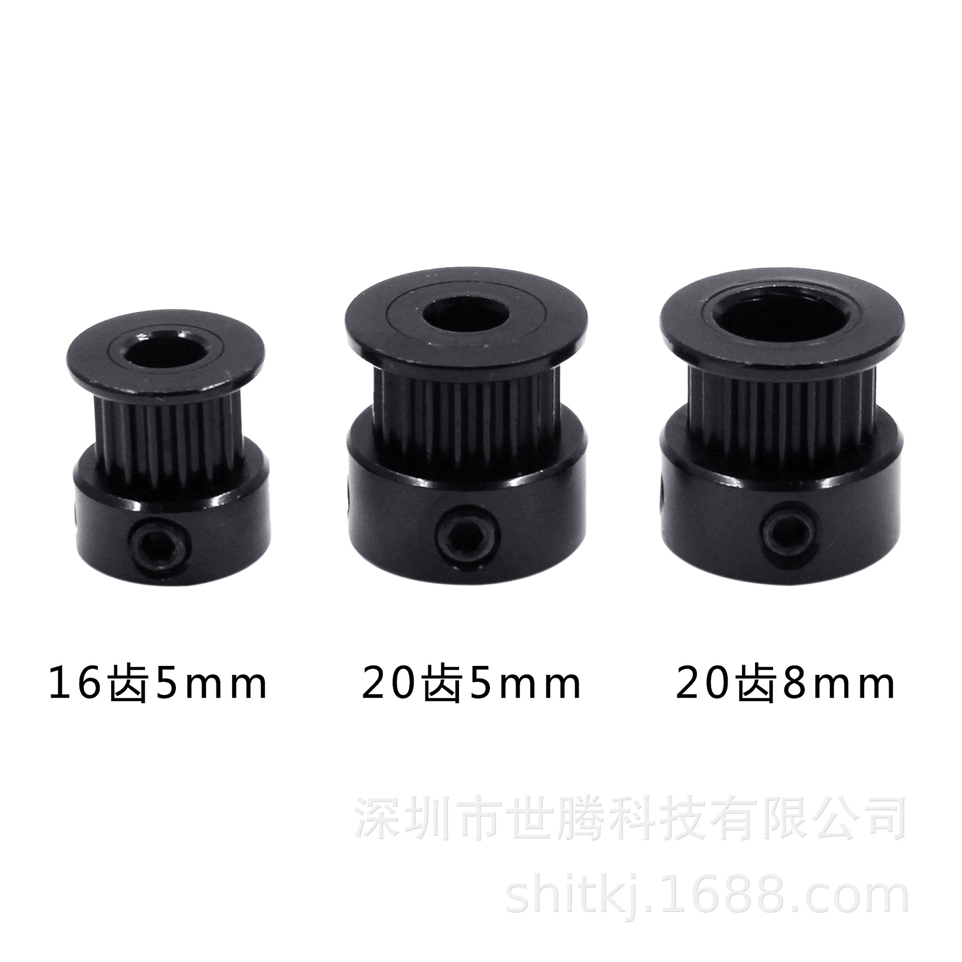 Аксессуары для 3D-принтеров 2GT-6MM 16/20 зубьев с шириной 6 внутренних отверстий 5/внутренних отверстий 8 GT2 черная синхронизация