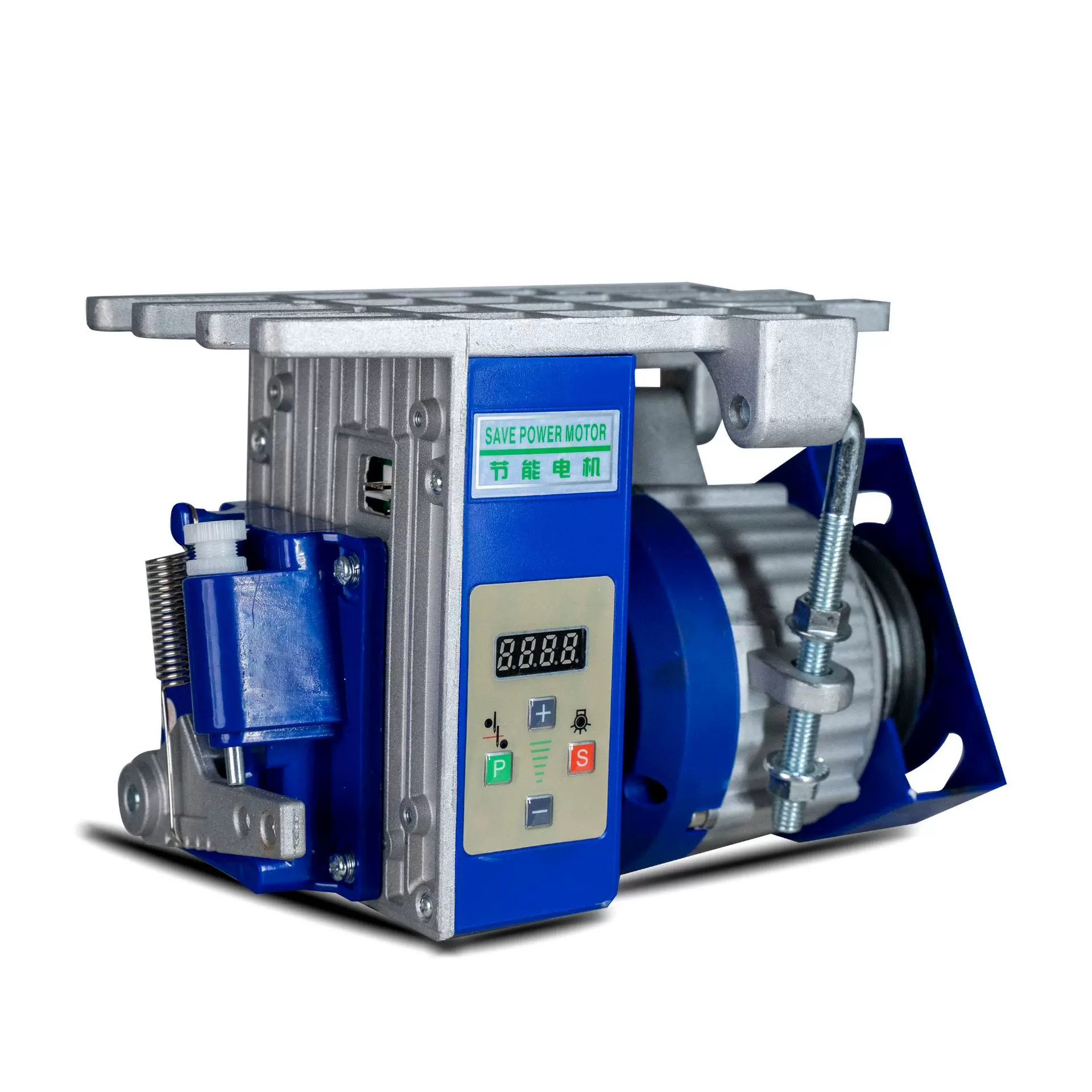 蓝色一体节能马达工业缝纫机假发机电动马达高车下挂电机