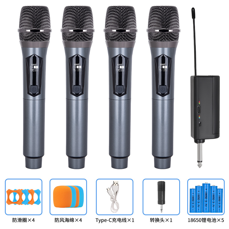 ワイヤレスマイク充電 1 対 2 ホーム KTV サウンドカードライブ K ソングプロフェッショナルハンドヘルド 2.4 グラムワイヤレスマイク
