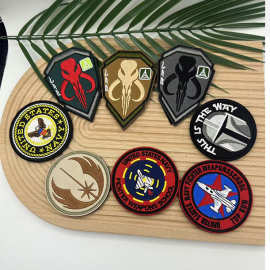 厂家直销跨境热卖星球大战达洛人绝地武士臂章刺绣魔术贴定做