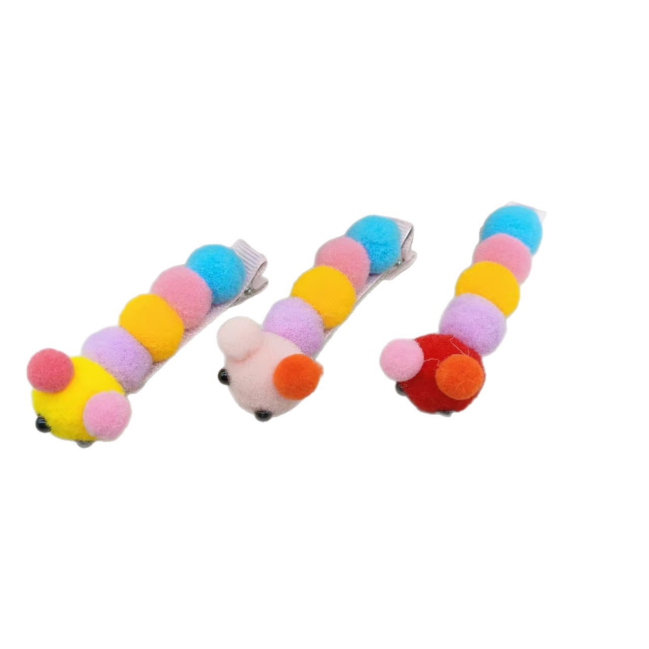 Nuevos niños peluche orugas simulación clip para el pelo para niños jardín de infantes regalos para niñas fábrica de clip para el pelo image 6