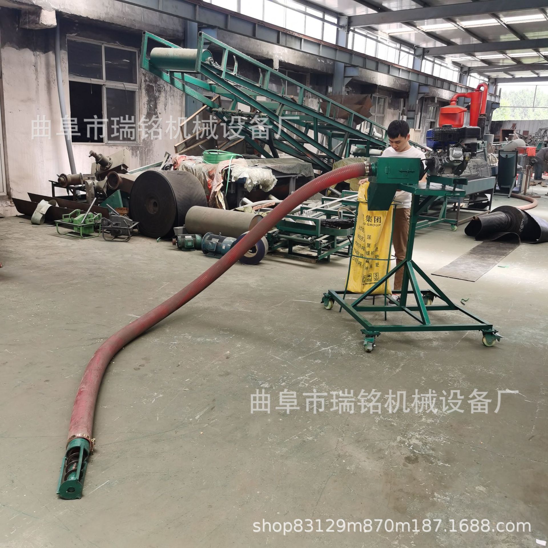 玉米装车软管抽粮机TGFF移动方便大豆装车吸粮机双输出粮食吸粮机