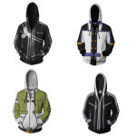 日漫 DJSY开衫 桐人/桐谷和人角色服 3d数码印花开衫连帽动漫卫衣