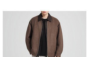 Áo phao nam dáng ngắn phong cách Old Money chất liệu twill — Màu cà phê nâu chi tiết 13