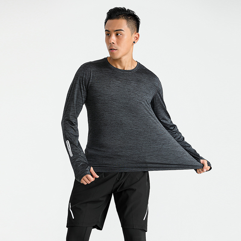 2022 otoño Camiseta de manga larga suéter de los hombres deportes de los hombres de fitness correr ropa de entrenamiento suelta camiseta casual