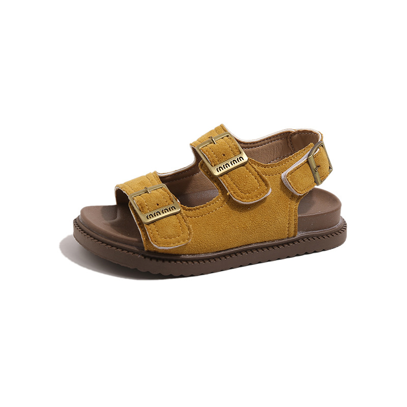 Zapatos romanos para niñas primavera y otoño 2026 nuevas sandalias de velcro de botellas de bot