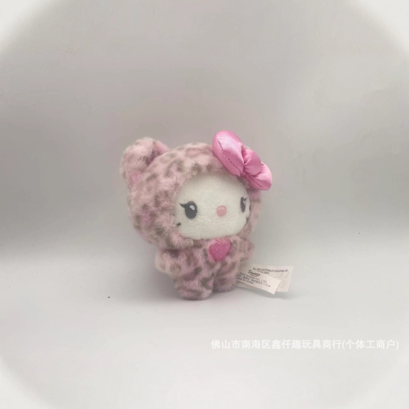 ハローキティ ピンク ヒョウ柄 キーホルダー バッグ ペンダント Sanlio かわいいペンダント ぬいぐるみ 日本製|undefined
