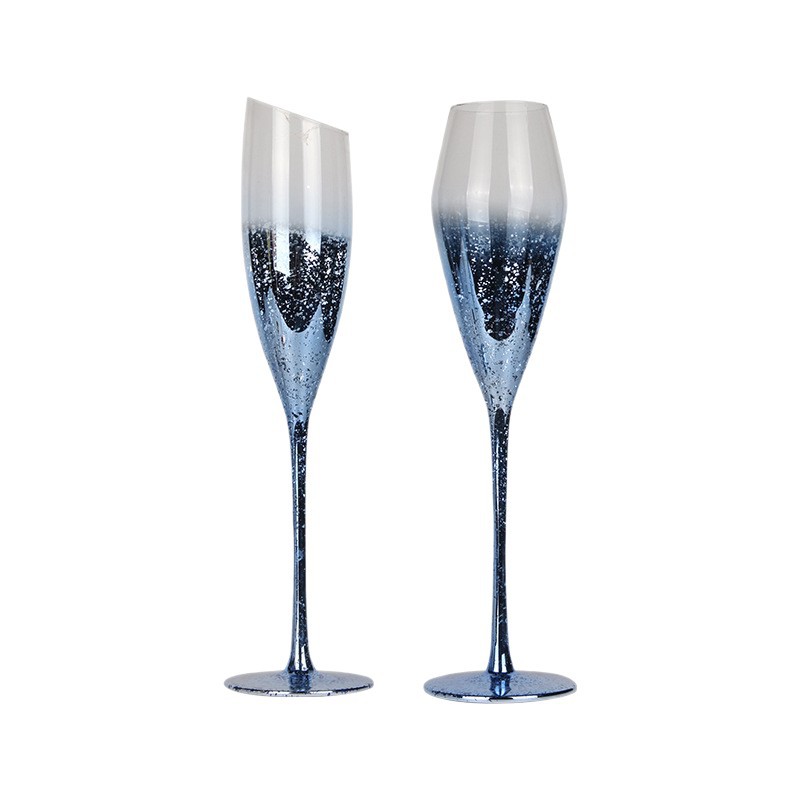 Taza de champagne de lujo ligero europeo, taza de vino de vidrio de alto valor creativo, taza de vino francesa