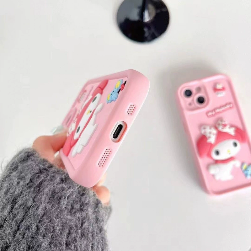 Apple, iPhone15, cartoon трехмерный силикон совместимый с iPhone15 Pro чехол для телефона iPhone14 Pro 3D
