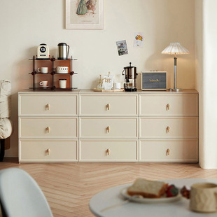 Cream Wind Chest of Drawers Bedroom Storage Cabinet Bedside Storage Cabinet Living Room Wall Drawer Cabinet Simple Modern Chest of Drawers