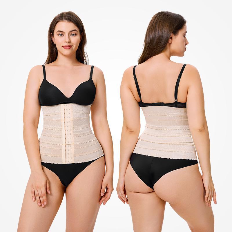 Cross-Border Plus-Size Tk Hot-Selling Waist Trainer with Multiple Rows of Adjustable Buckles for Control, Slimming, and Waist Shaping