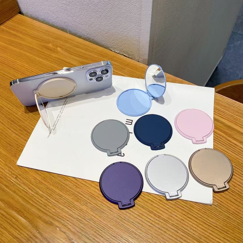 アップル16化粧鏡携帯電話スタンド華為粟15純色アニメ怠け者携帯ケースバックスタンドを適用する|undefined
