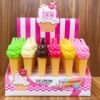 Ice cream -shaped ballpoint pen ice cream creative 6 color ball bead pen 24 a box