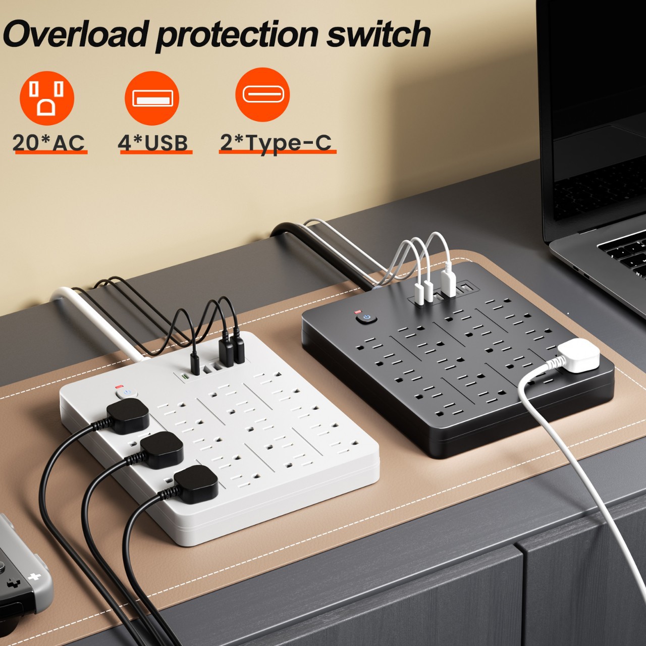 Regulación transfronteriza de EE. UU. 26 en 1 enchufe multifunción oficina en el hogar placa de conexión Amazon Wal-Mart enchufe multipuerto USB