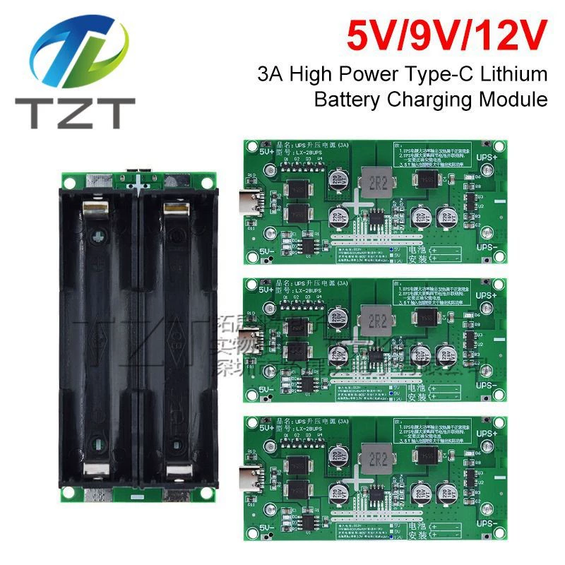 15W 3A мощный UPS18650 литиевый аккумулятор с функцией быстрой зарядки 5V 9V 12V, зарядка и разрядка, источник бесперебойного питания (UPS).
