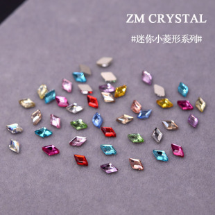 Spot new 3*5 mini small diamond color nail art shaped drill flat bottom shaped drill gold bottom drill nail art drill ornaments
