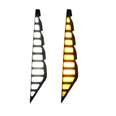 Suitable for Changan uniz daytime running lights special modified LED daytime running lights front bumper lights driving decoration fog lights (Gündüz işıqları) - mustang-white-yellow-two-color-daytime-running-lightsnon-destructive-pins-one-pair-price