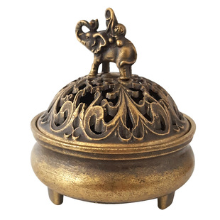 Antique-Style Incense Burner with Exquisite Hollow Pattern, Three-Legged Burner for Home Indoor Use, Xuande Burner, Incense Burner, Desktop Ornament