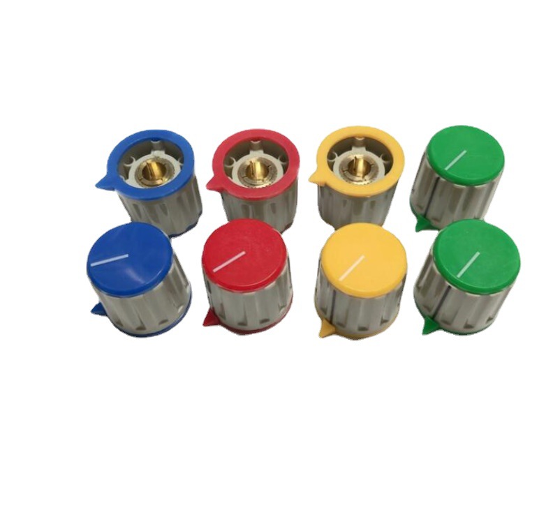 塑料旋钮帽 KN21-Y铜芯内孔6mm用于RV24 RV30 WTH118等电位器手柄