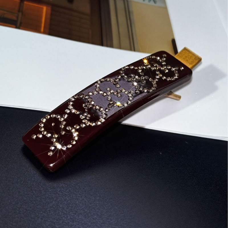 高品质醋酸鸭嘴夹高级质感发夹刘海边夹时髦潮复古小众网红闪钻通|undefined