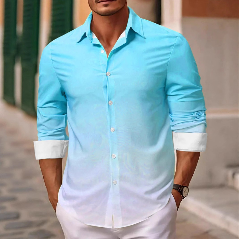 Men's Casual 3D Long-Sleeved Shirt Series, Red, White, Black, Designer Casual Wear Men's Casual 3D Long-Sleeved Shirt Series, Red, White, Black, Designer Casual Wear