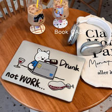 适用华为笔记本保护壳微醺小狗磨砂电脑保护套防指纹亚克力保护壳