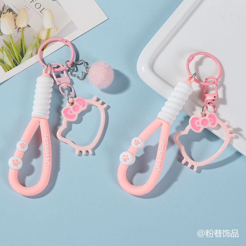 Cute Soft Rubber Flower Bracelet Multifunctional Keychain New Bead Accessories DIY Backpack Buckle Hook Anti-Loss Rope Cute Soft Rubber Flower Bracelet Multifunctional Keychain New Bead Accessories DIY Backpack Buckle Hook Anti-Loss Rope