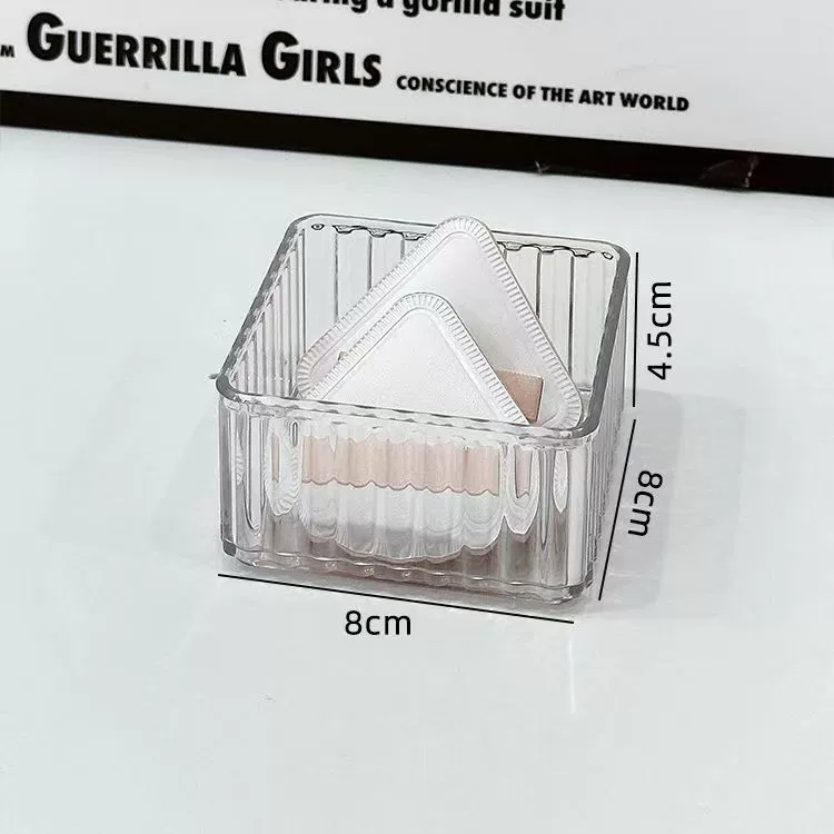 Acrylic Storage Box Organizer, Transparent Drawer Tray, Stackable, Sizes S–XL (8×8×4.5 cm S)