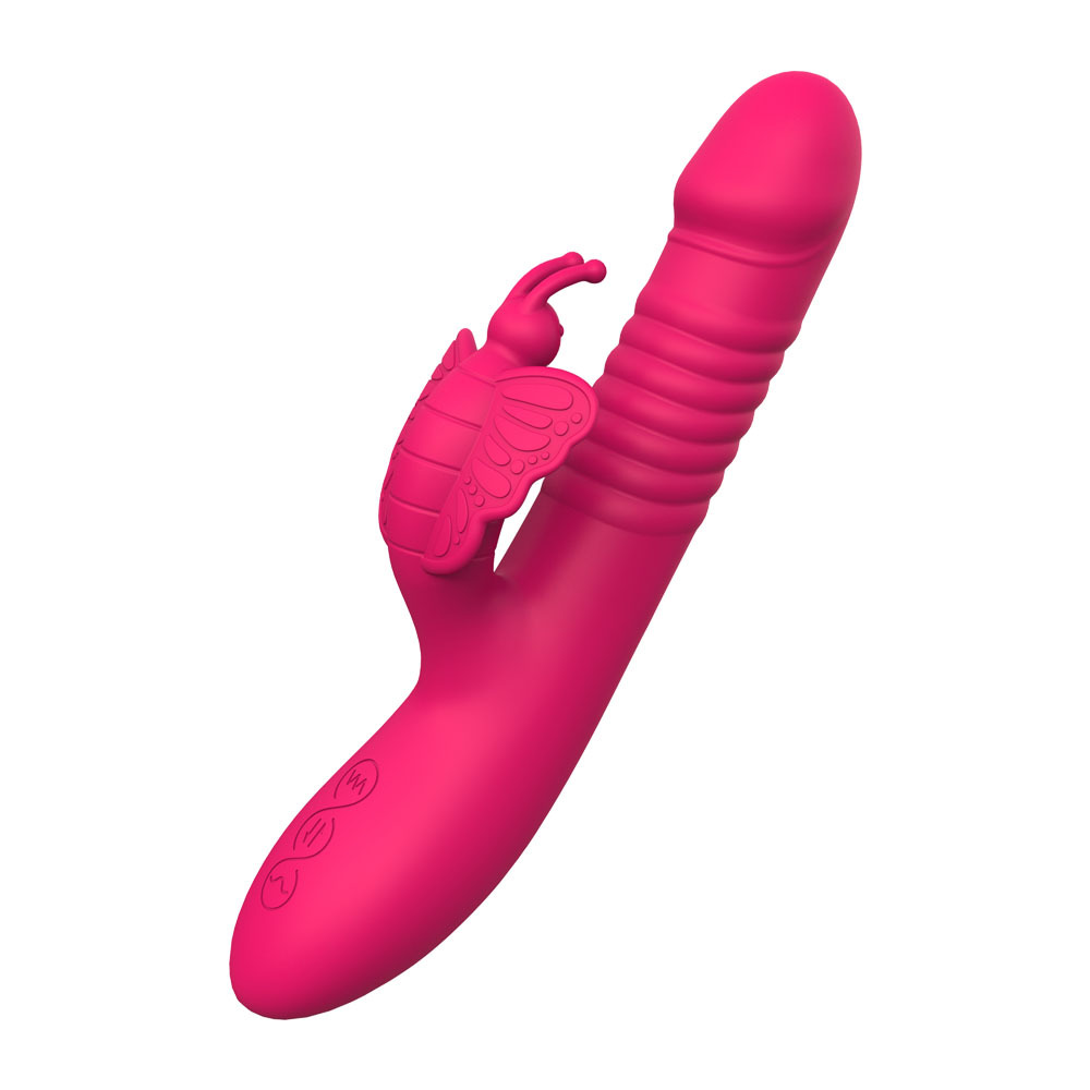 Butterfly extendable vibration rod super powerful female sex toy with simulated male organ for female masturbation adult novelty product
