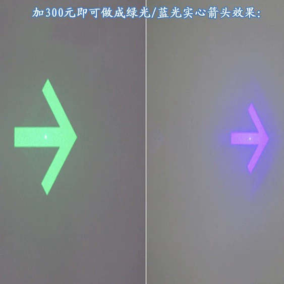 Red, green, blue light 14.8 degrees fire guide arrow indicating positioning laser light 14.6 degrees solid arrow laser