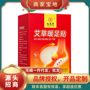 Jiuzhitang Mugwort Foot Warmers 20 Patches (2 Patches/Bag × 10 Bags/Box) Dropshipping Factory Direct Sales