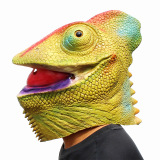 Хэллоуин Ужасы Маскарадная Вечеринка Страшные Реквизиты Забавная Маска Ящерицы Вечеринка Латексная Маска Животного