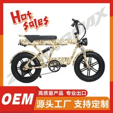 亚马逊外贸爆款20寸雪地电动助力自行车哈雷仿电摩山地越野变速车
