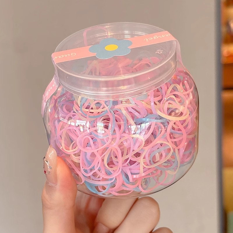 Banda de goma desechable de color para niños no daña el cabello, cuerda para el cabello, lazo para el cabello altamente elástico y duradero, accesorios para el cabello con cuerda para la cabeza de niña