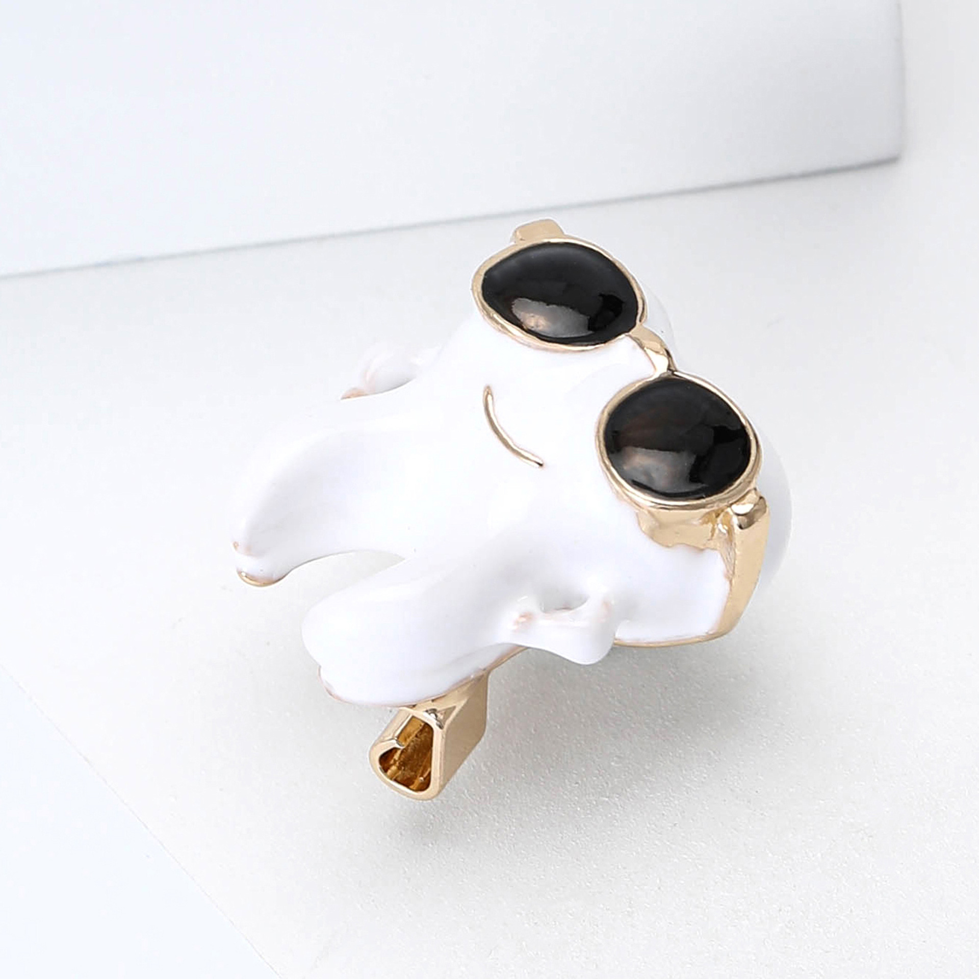 New Creative Alloy Enamel Sunglasses Teeth Brooch Personalized All-match Men's and Women's Clothing Corsage Jewelry Pin