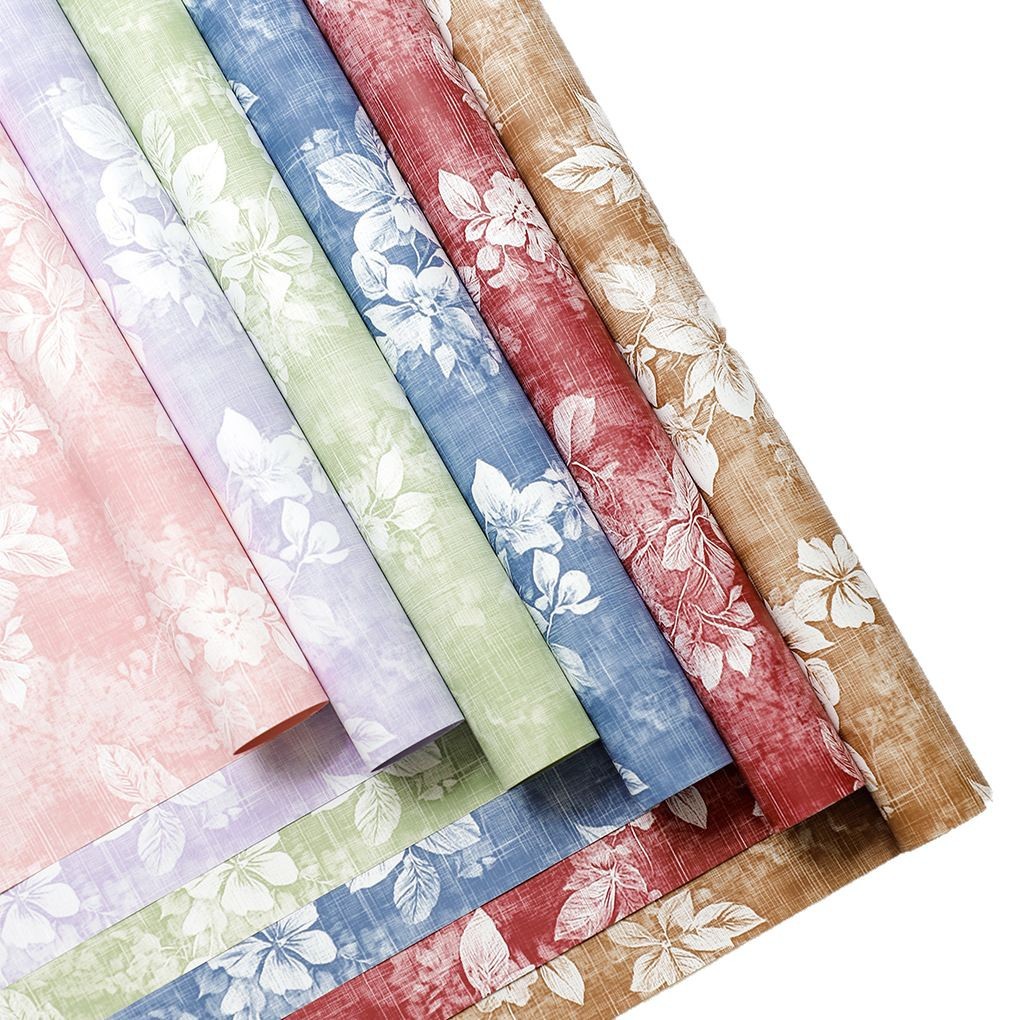 China viento impermeable pluma serie de flores de niebla buquete de flores sueños embalaje de regalos de flores papel de embalaje de flores